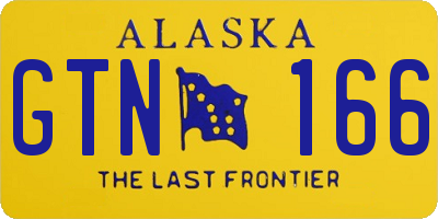 AK license plate GTN166