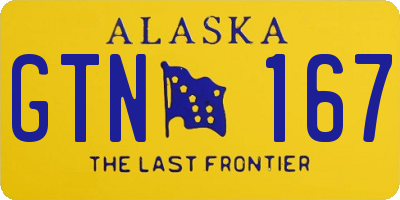 AK license plate GTN167