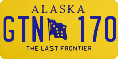 AK license plate GTN170