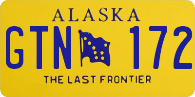 AK license plate GTN172