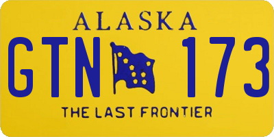 AK license plate GTN173