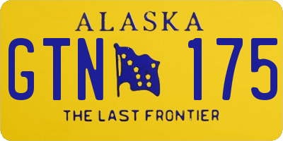 AK license plate GTN175