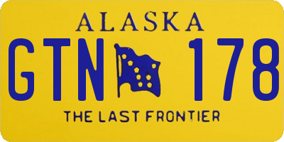 AK license plate GTN178