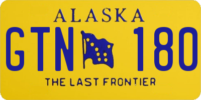 AK license plate GTN180