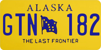 AK license plate GTN182