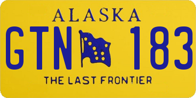 AK license plate GTN183