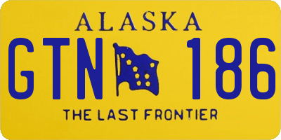 AK license plate GTN186