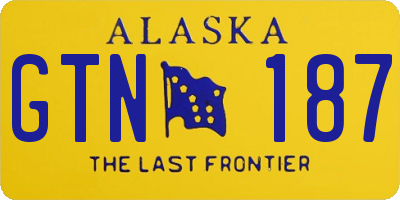 AK license plate GTN187