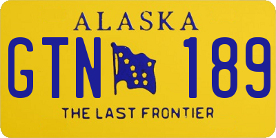 AK license plate GTN189