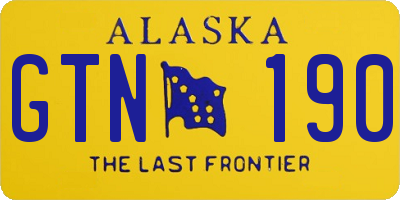 AK license plate GTN190