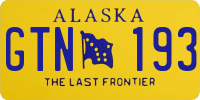 AK license plate GTN193