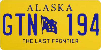 AK license plate GTN194