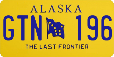 AK license plate GTN196