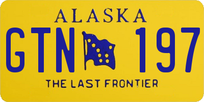 AK license plate GTN197