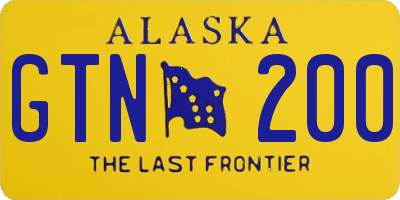 AK license plate GTN200