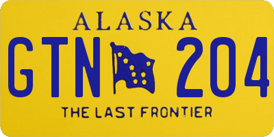 AK license plate GTN204