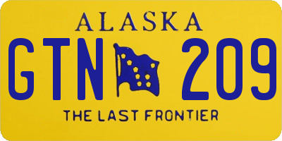 AK license plate GTN209