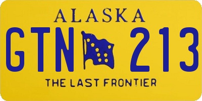 AK license plate GTN213