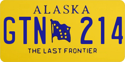 AK license plate GTN214