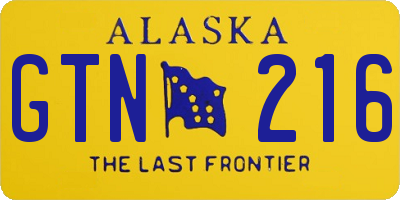 AK license plate GTN216