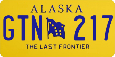 AK license plate GTN217