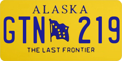 AK license plate GTN219