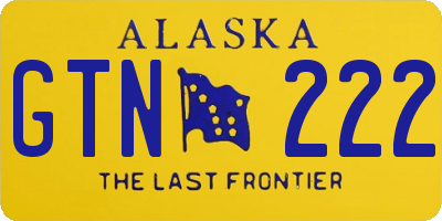 AK license plate GTN222