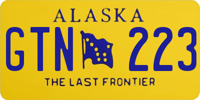 AK license plate GTN223