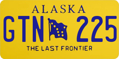 AK license plate GTN225