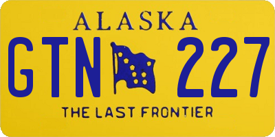 AK license plate GTN227