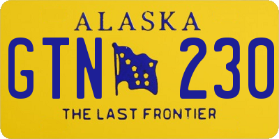 AK license plate GTN230