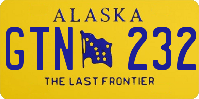 AK license plate GTN232