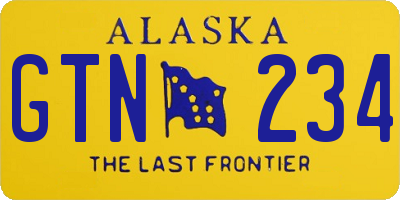 AK license plate GTN234