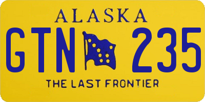 AK license plate GTN235