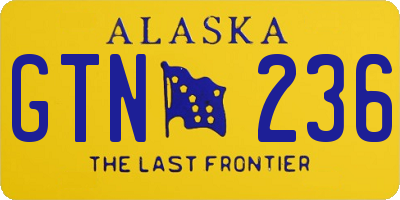 AK license plate GTN236