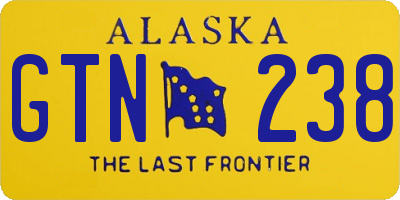 AK license plate GTN238