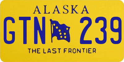 AK license plate GTN239