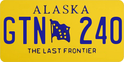 AK license plate GTN240