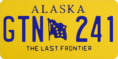 AK license plate GTN241