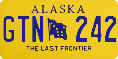 AK license plate GTN242