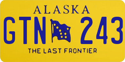 AK license plate GTN243