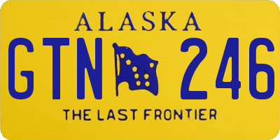 AK license plate GTN246