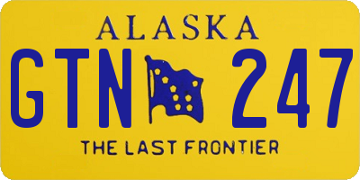 AK license plate GTN247