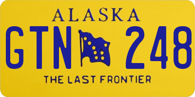 AK license plate GTN248