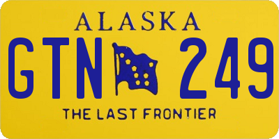 AK license plate GTN249