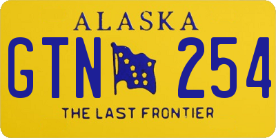 AK license plate GTN254