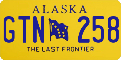 AK license plate GTN258