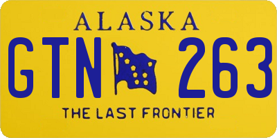 AK license plate GTN263