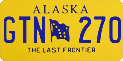 AK license plate GTN270