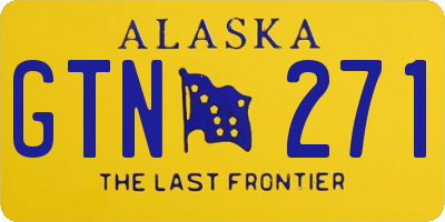 AK license plate GTN271